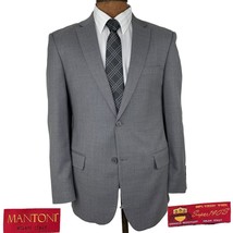 Mantoni Super 140 Wool Sport Coat Blazer Jacket Gray Men 40R - $42.07