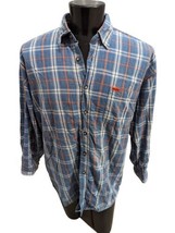 Wolverine Boots &amp; Gear Mens Size XL Shirt Jacket ButtonUp Plaid Lined Distressed - £21.32 GBP