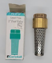 Campbell FV-4T LF Lead Free 1&quot; Foot Valve - NOB - $13.85