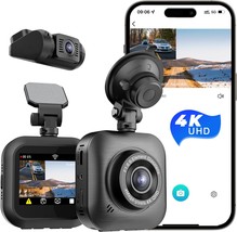 Dash Cam Front and Rear 4K 1080P Wi Fi Dash Camera for Cars Dual Dashboa... - $162.34