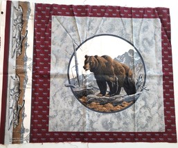 Bear Quilt Craft Sewing Pillow Panel 18&quot; x 17.5&quot; Cranston VIP Screen Print - £2.93 GBP