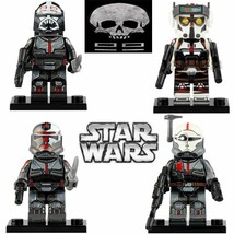 4pcs Star Wars Clone Force 99 (The Bad Batch) Crosshair Tech Wrecker Minifigures - £9.38 GBP