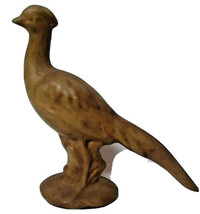 Stylized Brown Pheasant BIRD Statue  Artist Signed L. Bertsch Canadian M... - $49.99