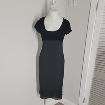 Nikki Originals Vintage Classy Formal Midi Dress ~ Sz 8 ~ Navy Blue ~ Lined - $23.39