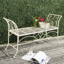 Safavieh Pat5016A Collection Arona Antique White Wrought Iron 51&quot; Outdoor Garden - $160.97