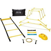 Agility Ladder Speed Training Set  8 Cones, 5 Hurdles, Resistance Bands - £32.39 GBP
