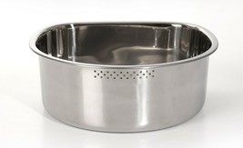 Kitchen Flower Stainless Steel Basin Dishpan Dish Washing Bowl Sink Basket (D) image 2