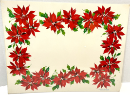 Vintage Poinsettia Christmas Placemats American Greetings House of Paper Lot 6 - £9.17 GBP