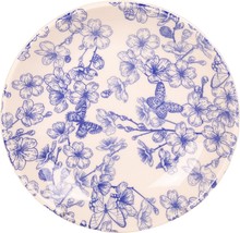 9.5 Inch Blue Bloom Garden Pasta Bowl Set of 6 Made in Portugal - $77.16