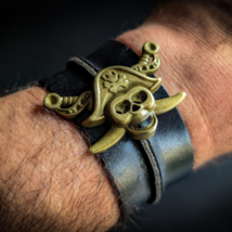 Pirate bracelet / Pirate cuff, Steampunk Bracelet, Gothic Bracelet, Pirate Cospl - £28.41 GBP