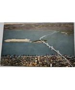 Vintage San Francisco Bay Bridge Showing Treasure Island CA  Linen Postc... - $5.45 CAD