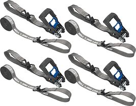 Versatile 1-1/4" x 16' Ratchet Straps Set - 3000 lbs Break Strength, 4 Pack - $64.30