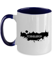 Edinburgh Skyline silhouette, navy Two Tone Coffee Mug. Model 60087  - £19.17 GBP