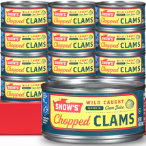 Snow&#39;S Wild Caught Chopped Clams Canned, 6.5 Ounce (Pack of 12) - 5G Pro... - £23.34 GBP