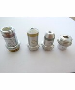 AO Spencer Microscope Objectives Lens - Lot of 4 - 100X, 43X, 10X, 4X - $70.76