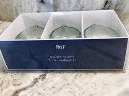 Pier 1 Imports Glass Tea light Holders Set Of Three/New-SKU 4218164 - $39.48