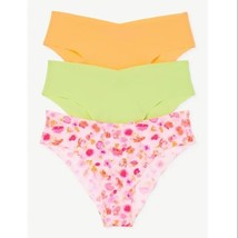 Joyspun Women&#39;s No Show Cheeky Panties, Assorted Colors 3-Pack Size XL(16-18) - £11.89 GBP