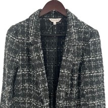 Nanette Nanette Lepore Plaid Open Front Blazer Jacket Size Medium New - £37.73 GBP