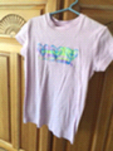 Roxy Girl Short Sleeve Shirt Girls Size Medium It’s All About Love - £15.68 GBP