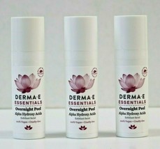 3x Derma-E Essentials Overnight Peel With AHAs, Travel Size 7ml 0.25oz - £11.87 GBP