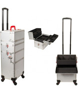 JMT001 - Silver Stripe Pattern 3 Easy Slide Trays 4-Wheels Professional ... - $291.98 CAD
