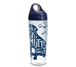 Tervis I Love Big Mutts &amp; Cannot Lie 24 oz. Water Bottle W/ Lid Dogs Puppies NEW - £14.50 GBP