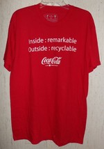 Excellent Mens Coca-Cola &quot;Recycle&quot; Red Novelty T-SHIRT Size L - £14.40 GBP