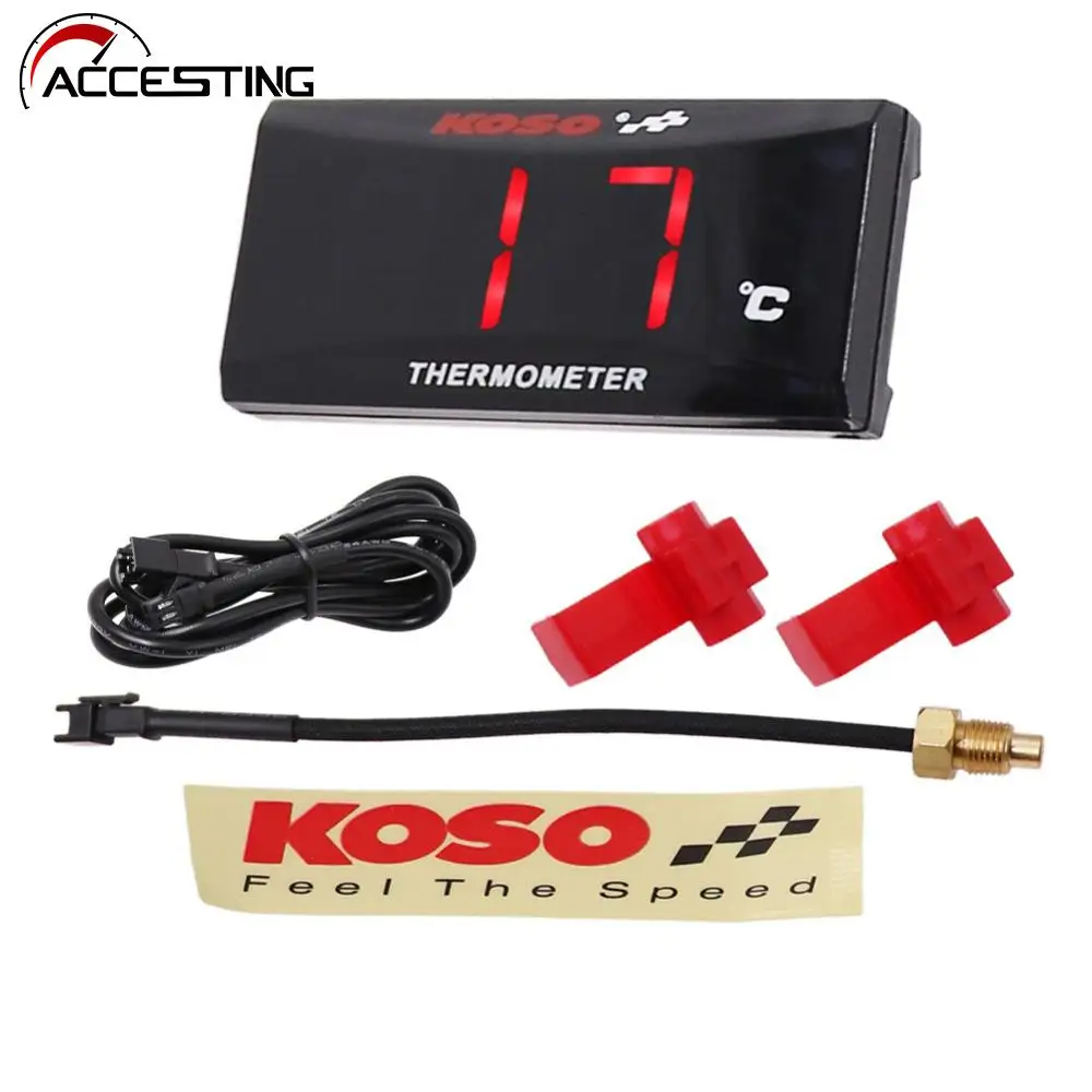 Motorcycle Water Temperature Gauge Universal Digital Led Display Koso Meter For - £11.58 GBP+