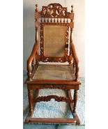 Rocking Chair Handmade Indonesia Antique Vintage UNIQUE ART Wicker and Cane - $3,424.55 CAD