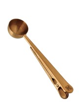 Coffee measuring spoon and chip clip by kitchen &amp; table. lot of 2. gold heb - £27.66 GBP