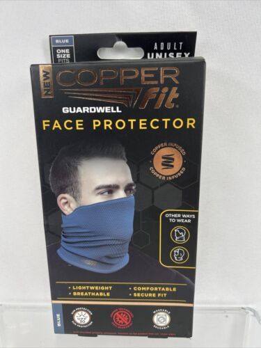 BLUE Copper Fit Guardwell Face Protector Neck Gator Adult Unisex One Sz ... - $6.79