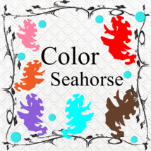 Color Seahorse 1-Digital Clipart-Gift Cards-Gift Tag-Jewelry-T shirt-Scr... - $1.99