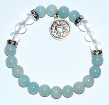 8mm Amazonite/ Quartz with Chinese Coin - £22.19 GBP