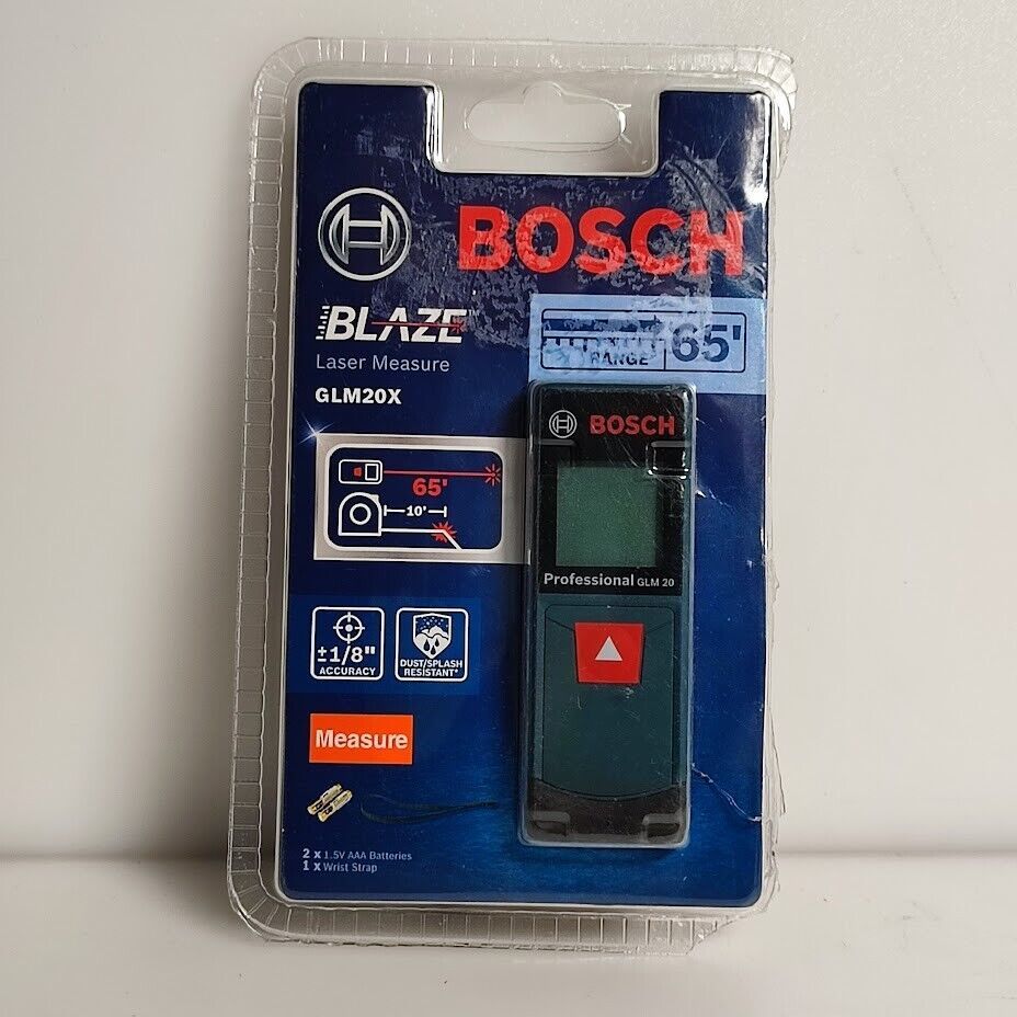 Bosch BLAZE 65 ft. Laser Distance Tape Real Time Measuring Tool GLM20X