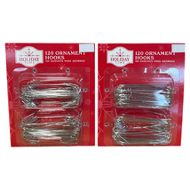 240 (2 packs of 120) Silver Ornament Hooks 2.5&quot; Christmas Xmas Tree Craft - $6.83