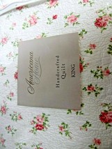 KING SIZE Quilt ROSES ROSEBUDS Americana Home New Old Stock - £412.83 GBP