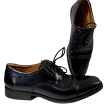 Collection By Clarks Mens Brogue Dress Shoes Black Leather Cap Toe Lace Up 9.5 - £22.09 GBP