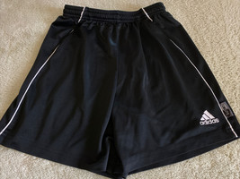 Adidas Boys Climalite Black White Accent Logo Athletic Shorts Drawstring 8 - £9.59 GBP