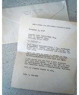 Vintage Correspondence From John  Cassell A Thank You For Gift 1968 - $55.78 MXN