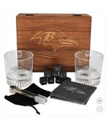 Baltimore Ravens NFL Drinkware Set 15-Piece Glasses Coaster Cooling Cube... - $109.76 CAD