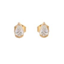 18K Yellow Gold Pear Cut Diamond Studs - £559.54 GBP