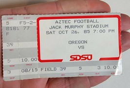 Vintage Oregon Ducks vs SDSU San Diego State Aztecs Ticket Stub 1985 Football - £10.98 GBP