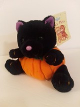 Russ Luv Pets Lucky the Black Cat in Pumpkin Approx 5&quot; Tall Mint With Al... - £26.57 GBP