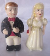 Vintage American Atelier At Home Bride &amp; Groom Salt &amp; Pepper Shakers - £11.00 GBP