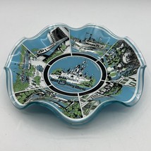 Vtg Walt Disney World Ashtray Black Glass Candy Dish 1971 Magic Kingdom ... - €11,20 EUR