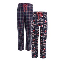 Fruit of the Loom Men&#39;s Holiday &amp; Plaid Soft Microfleece Pajama Pant Set Size XL - £15.80 GBP