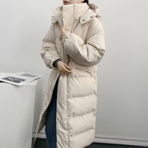 Utumn and winter new korean down padded jacket loose and thick super long parker padded thumb200