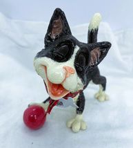 Little Paws Cat Figurine Sculpted Pet Jess 4.5" High Black White Kitten LP065 image 4