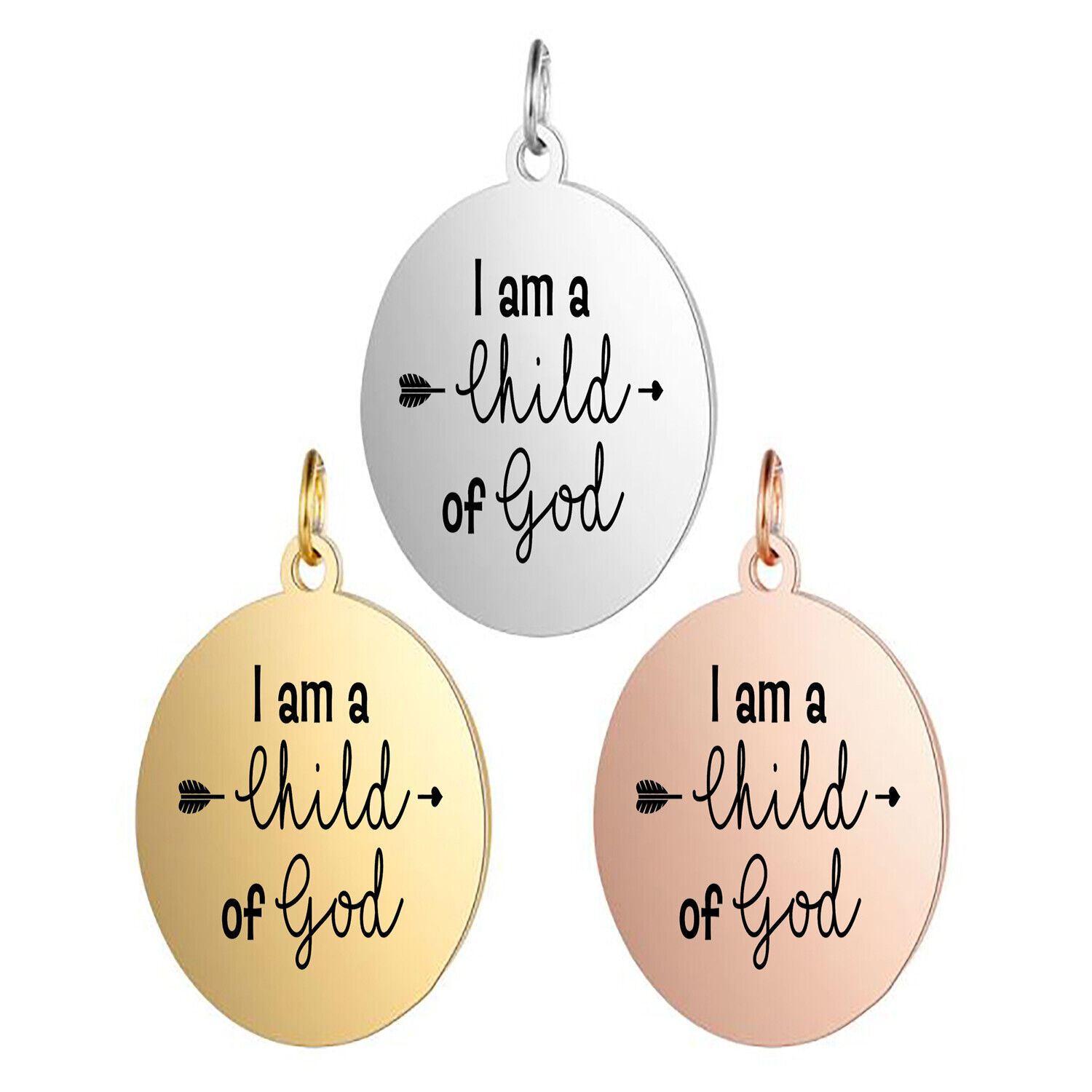 Religious Charm | I am a child of God | 20mm Gold Filled Charm| Personal... - $4.94+