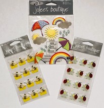 Scrapbooking Stickers Jolee&#39;s Boutique Sunshine, Bees &amp; Ladybug 3 Pack - £6.32 GBP